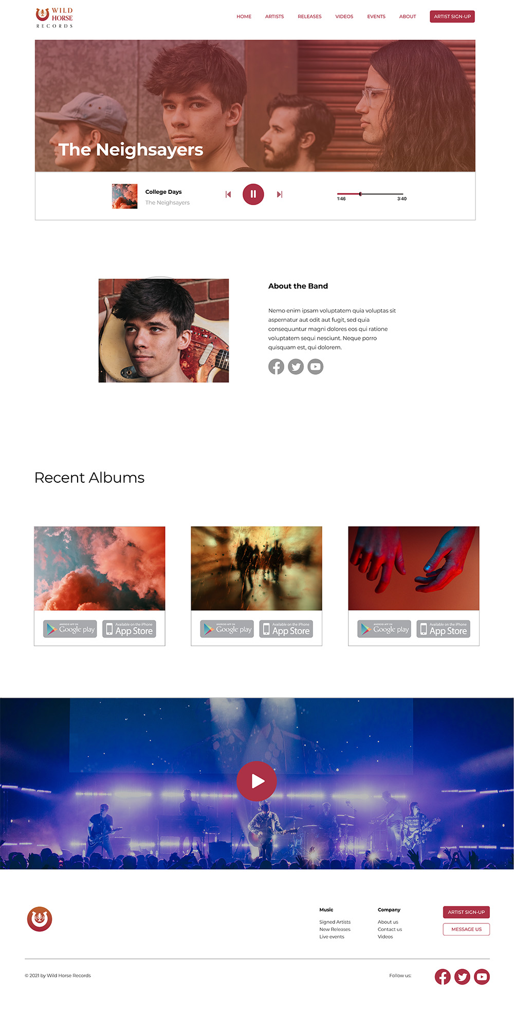 Website mockup